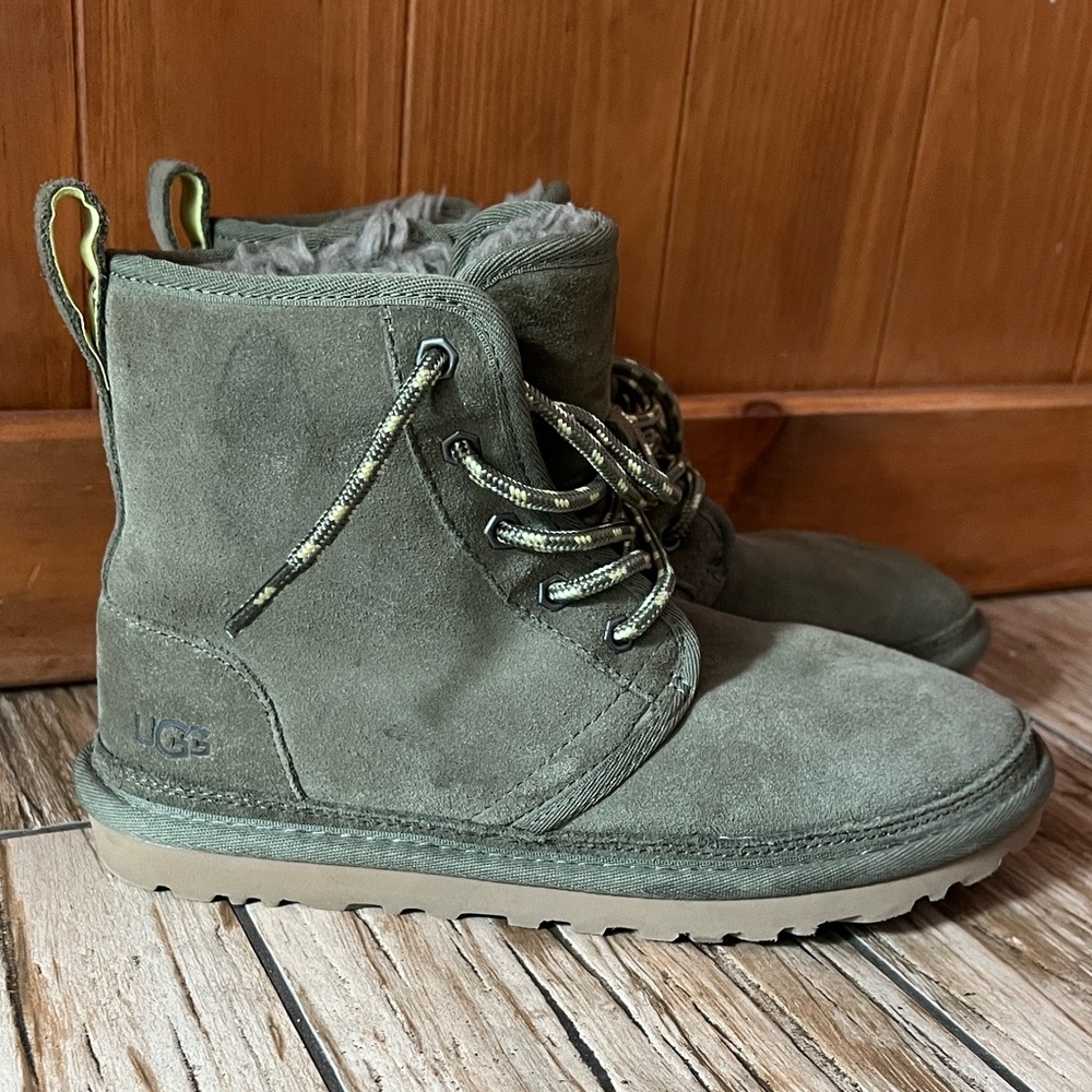 UGG Gray Fuzzy Lined Boots